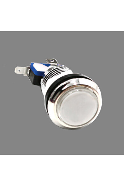 Choice5 white no logo 33mm Chrome Push Button12v 5v Led Illuminated Coin Sele...