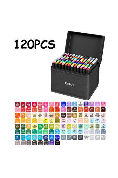 Choice 120 Colors 24/48/80/120/168/262 Colors Professional Drawing Markers Du...