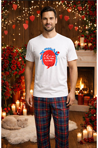 MVRDAR Set pijamale barbati bumbac Colectia Valentine's Day, Dragobete