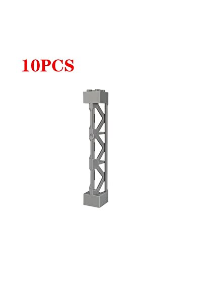 choice2 ١٠ قطع من طوب البناء الرمادي الفاتح M، رقم 58827، دعامة إطار حديدي لع...