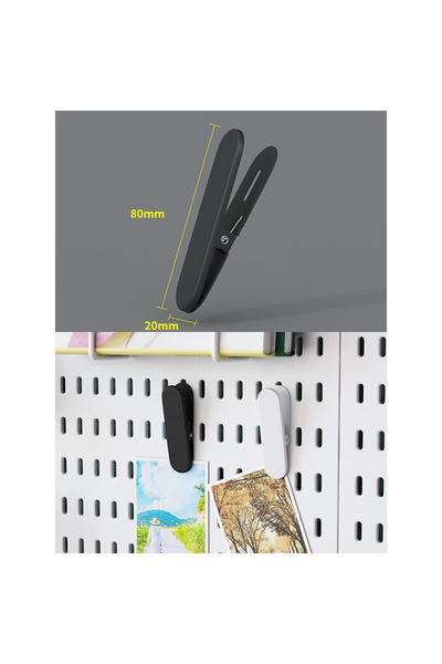Choice Black Clamps-2pcs Standing office pegboard storage. No - drill, clip -...
