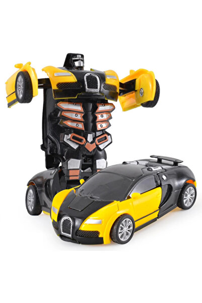 Choice Yellow One Click Automatic Collision Deformation Robot Boy Gift Dual F...