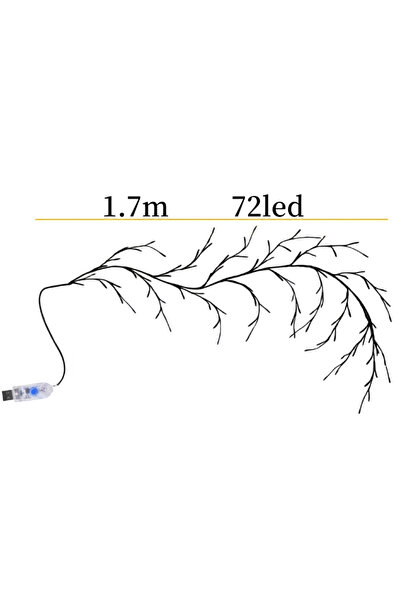 Choice 72 مصباح LED قابل للانحناء على شكل كرمة الصفصاف، 8 مصابيح LED، مصباح ز...