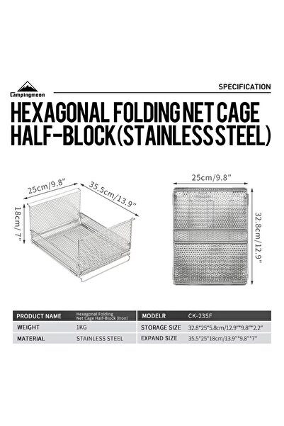 Choice CK-23SF CAMPINGMOON CK-23BF Portable Picnic BBQ Grill Caddy Durable Co...