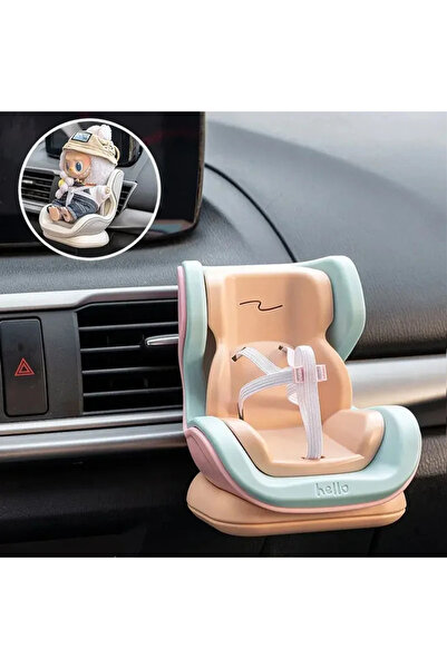 Choice Grapefrui New For Labubu Car Doll Safety Seat Cartoon Chair Model Kawa...