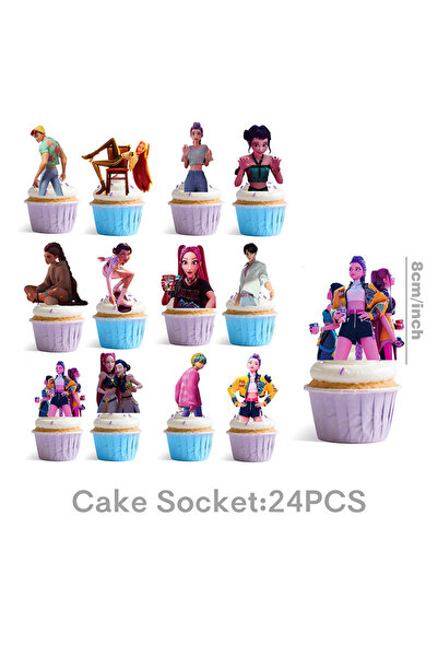Choice 24pcs cake topper New Kpop Demon Hunters Party Favors Baby Shower Kids...