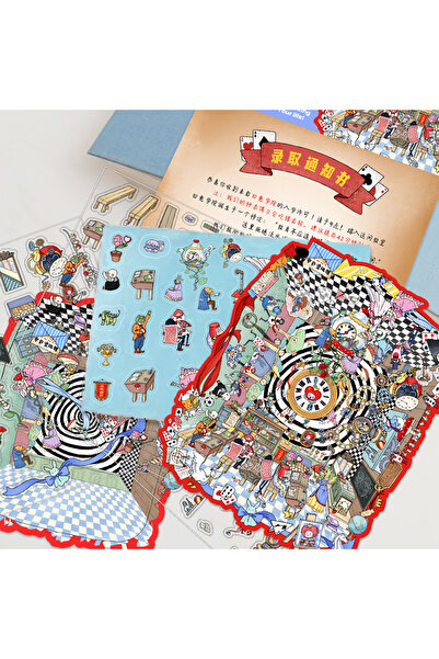 Choice 1Set 1Set White Rabbit Academy Miniature Stickers The Upside Down Tea ...