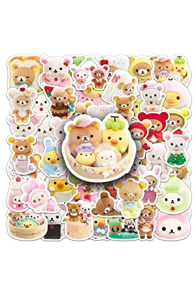 Choice 54PCS 54pcs Rilakkuma Kawaii Stickers Anime Relaxed Bear DIY Art Suppl...
