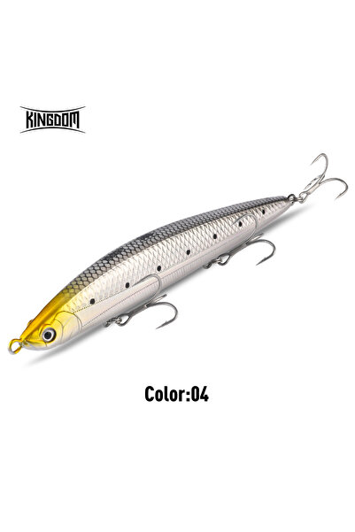 Kingdom طعم صيد غاطس على شكل قلم رصاص، 120 مم، 26.5 غرام، 04، طعم صيد طويل ال...