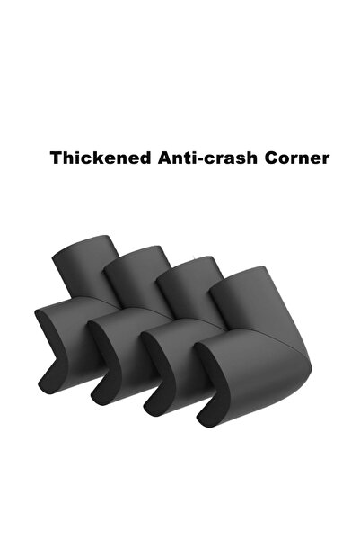 Choice واقيات زوايا ناعمة سوداء اللون لحماية الأطفال - 4 قطع - واقيات زوايا ا...