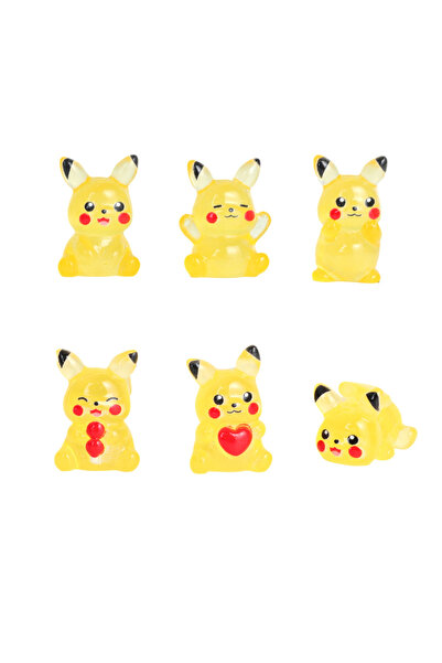 BANDAI كيس OPP بحجم 2 سم، 6 قطع - بيكاتشو - B، 6 قطع/مجموعة، مجسم بوكيمون أنم...