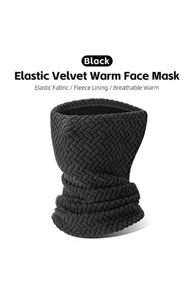 Choice وشاح شتوي أسود للدراجات من ويست بايكينج، طبقتان، صوف سميك، تدفئة للرقب...