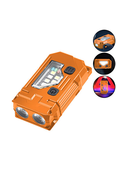 Choice Orange Powerful Pocket Torch Light Magnetic Flashlight Super Bright LE...