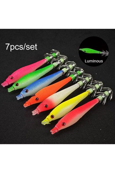 Choice 7 قطع من طُعم الحبار Ackibbik بطول 11 سم، 7 قطع/مجموعة، طُعم حبار بطول...