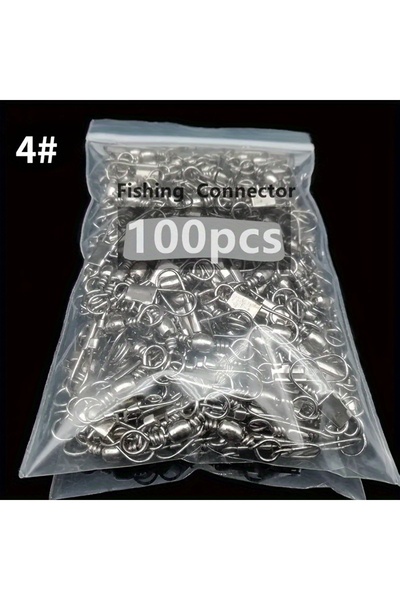 Choice 4 JSFUN 5 Size 100pcs/Pack Swivels Fishing Connector Pin Bearing Rolli...