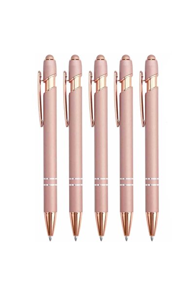 Choice Rose golden 5pcs 5-10Pieces Ballpoint Pen with Stylus Tip, Metal, 2 in...