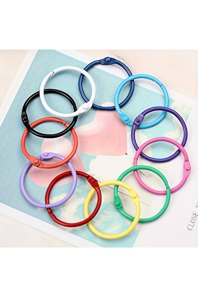 Choice 50 قطعة من حلقات ربط ألبومات الصور المعدنية الملونة، مطلية بطلاء الخبز...
