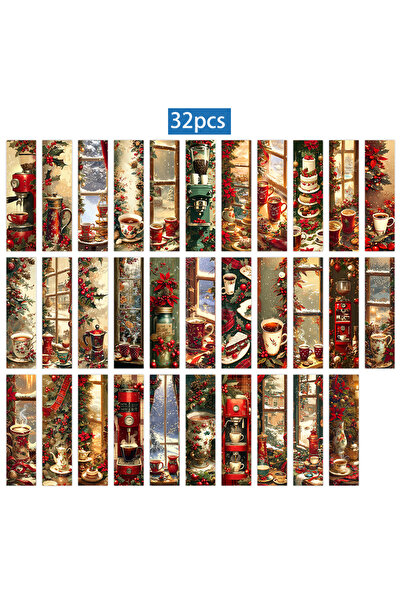 Choice Mixed Color 32pcs, red Christmas bookmark, back-to-school season, Chri...