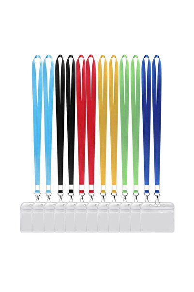 Choice حامل بطاقات تعريفية مكون من 12 قطعة، حامل بطاقات تعريفية أفقي مع حبل، ...