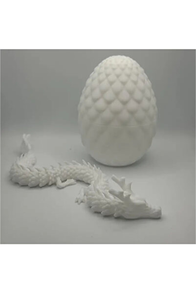 Choice4 Bandai white 3D Chinese Dragon Surprise Egg, Mini Movable Decor, Cute...