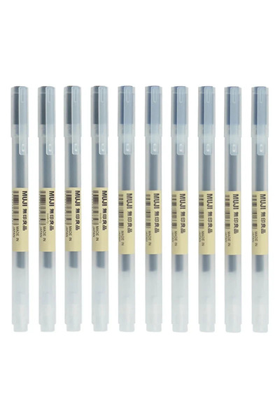 Choice 0.38mm Black-10pcs 10-30Pcs/Set 0.38/0.5mm Gel pen Black/Blue Ink MUJI...