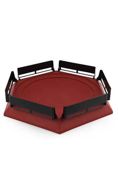 Choice قاعدة قرصية حمراء كبيرة بحجم 33 سم لحلبة ألعاب القتال المعدنية الدوارة