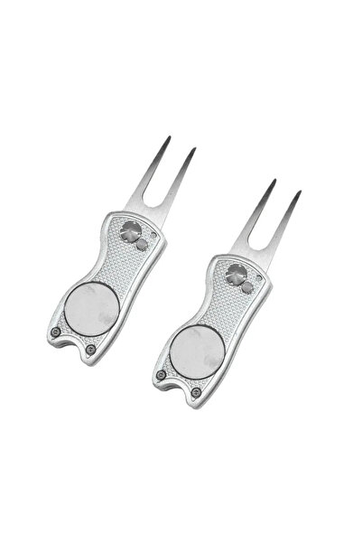 Choice 2PCS-Silver 1/2pc Foldable Golf Divot Repair Tool with Golf Ball Tool ...