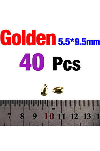Choice شفرات دوارة ذهبية اللون لصيد الأسماك، 5.5 × 9.5 مم، 40 قطعة، مصنوعة من...