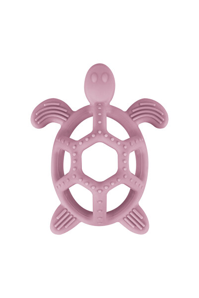 Choice AAD0129-D قطعة واحدة من عضاضة سيليكون للأطفال على شكل سلحفاة، مصنوعة م...