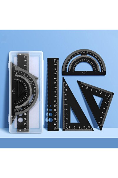 Choice A 4pcs Metal Ruler Set - 6 Colors Maths and Drawing Tools, Drafting Ru...