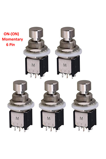 Choice ON-(ON) Momentary 5PCS DPDT Latching Momentary ON/ON Foot Switch Guita...