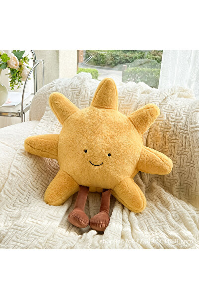 Choice وسادة إبداعية على شكل شمس وقمر مقاس 25 سم - وسادة ظهر لطيفة للأرائك وع...