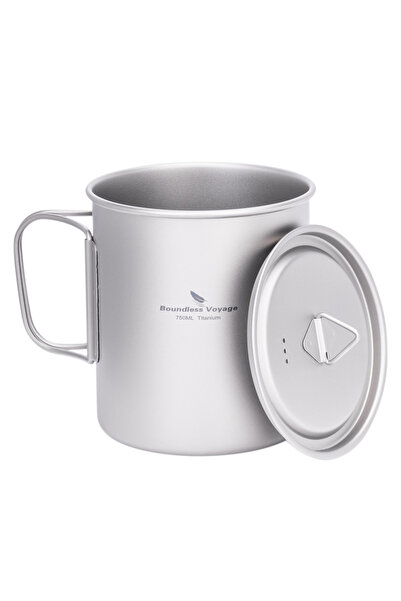 Choice 750ML Ti3249D Boundless Voyage Titanium Camping Mug with Lid Stackable...