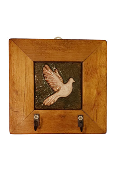 toprakanaart Anahtarlık Duvar Panosu Güvercin Askılık Tablo 14,5 × 14,5 × 2,5 cm