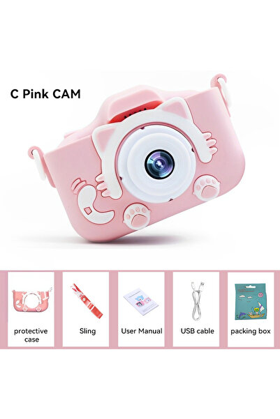 Choice C Pink CAM Christmas Children Camera HD 1080P Toddler Digital Video Ca...