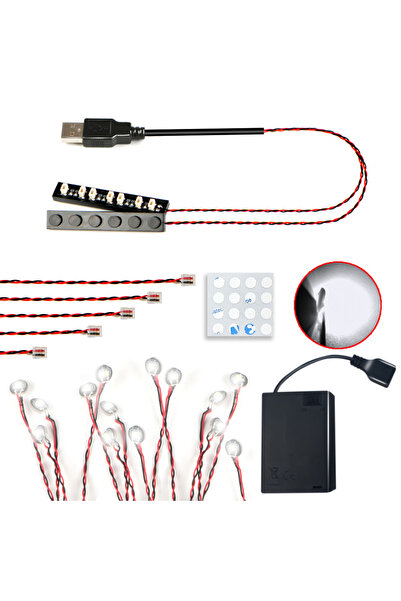 Choice1 مجموعة من 14 قطعة من مصابيح LED بيضاء على شكل نقاط، متوافقة مع طوب ال...