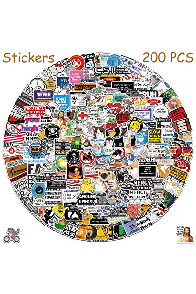 Choice5 200pcs 50/100/200pcs Funny Cartoon Snarky MEME Stickers Decals For La...