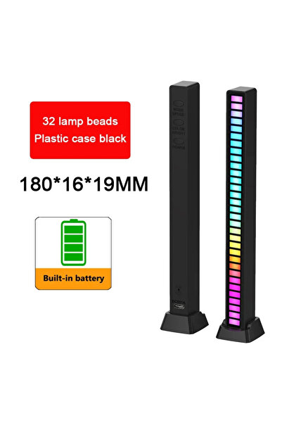 Choice 32LED Black Battery RGB LED Strip Light Music Sound Control Pickup Rhy...