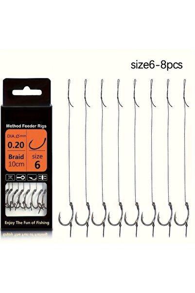 Choice 8 قطع من معدات صيد الأسماك باستخدام طريقة التغذية، 6 قطع من هاو، سلك م...