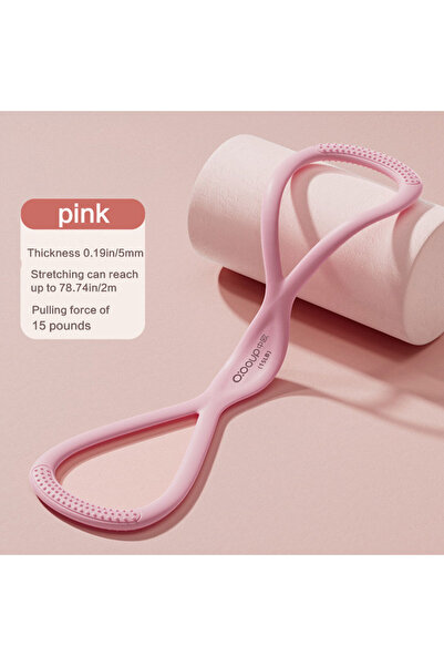 Choice حزام مقاومة وردي اللون، وزن 15 رطلاً، قطعة واحدة، حزام مقاومة لليوجا، ...