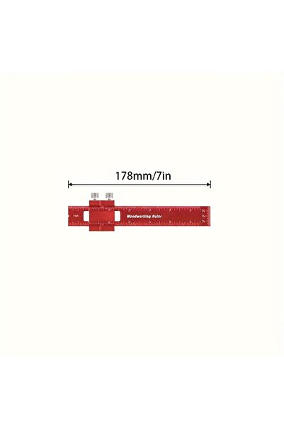 Choice 160mm Red carpenter's ruler, aluminum alloy positioning ruler, carpent...