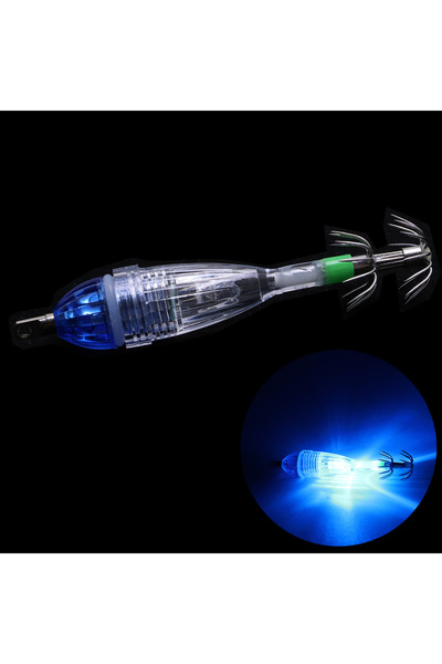 Choice طعم صيد بحري LED أزرق اللون، 8.5 سم، قطعة واحدة، يحاكي طعم الحبار تحت ...