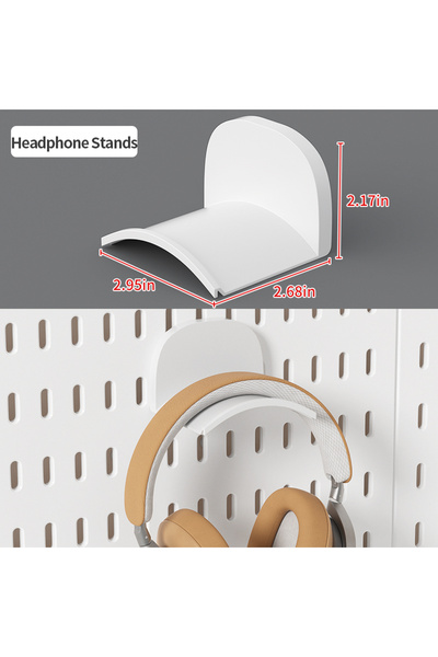 Choice White Arc Hooks Standing office pegboard storage. No - drill, clip - o...