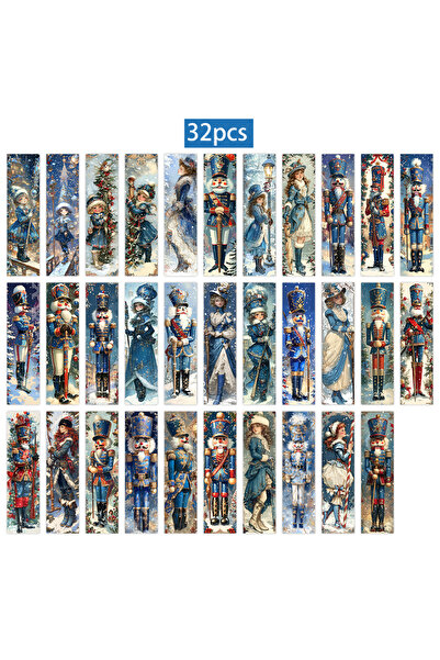 Choice مجموعة من 32 قطعة بألوان متنوعة. فاصل كتاب أزرق عتيق لعيد الميلاد، على...