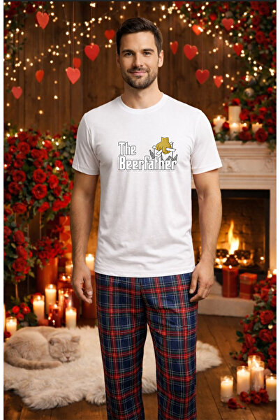 MVRDAR Σετ ανδρικής βαμβακερής πιτζάμας για την Ημέρα του Αγίου Βαλεντίνου, D...