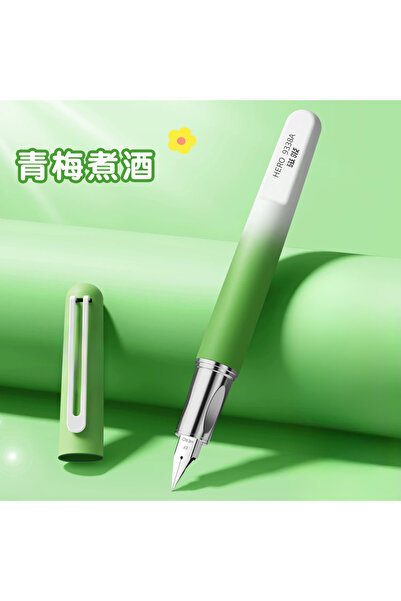 Choice قلم حبر هيرو 9338A أبيض مخضر 0.38 مم، بغطاء مغناطيسي متدرج الألوان، مث...