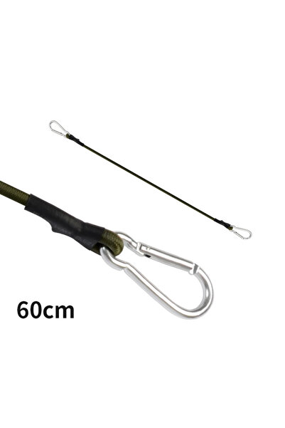 Choice حبل بنجي كارابين بطول 60 سم، قطعة واحدة، مزود بخطافات معدنية، متوفر بأ...