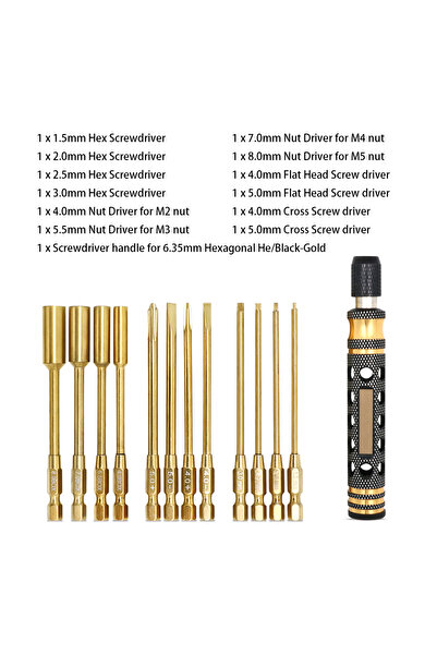 Choice I Type 4 in 1 Hexagon Screwdriver 1.5 2.0 2.5 3.0mm 6.35mm Quick Chang...