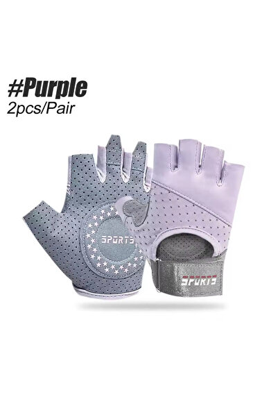 Choice M Purple Men's and Women's Cycling Anti Slip Gloves Breathable and Wea...