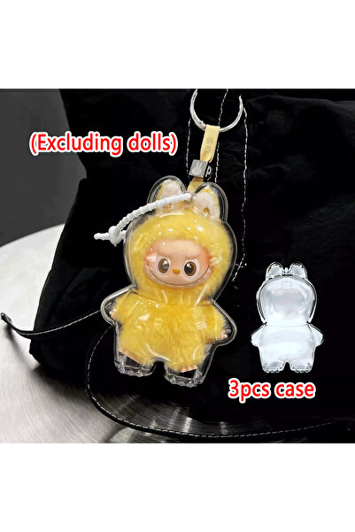 Choice 3 قطع من الحافظات الشفافة الجديدة لدمية لابوبو 4.0 دبوس الحب، غطاء حما...